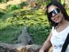 Fatima Davids - visiting the crocodiles at Kamp Kwena, Sun City
